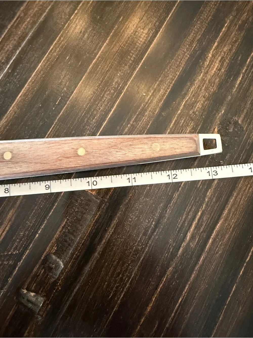 Vintage EKCO Flint Stainless Steel Chef Knife Wood Handle ~13.5” USA